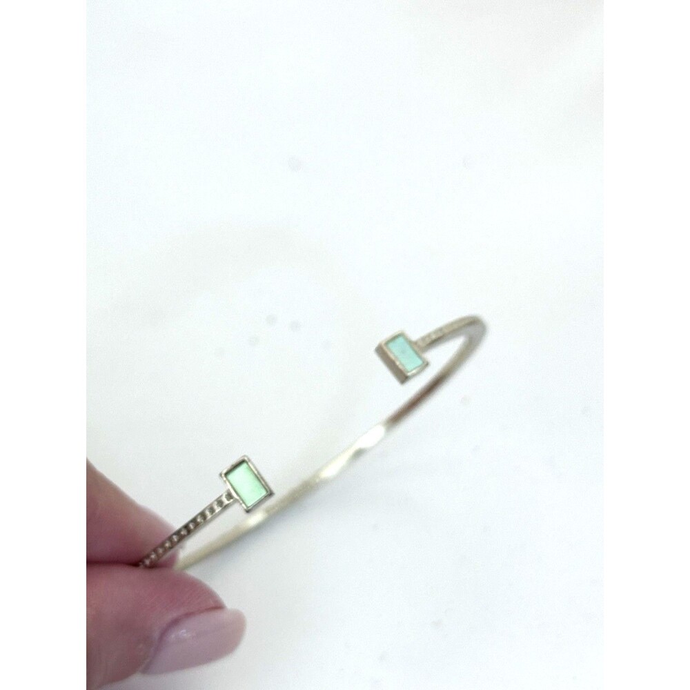 Retired Kendra Scott Gold Toned Adjustable Bracelet With Opal Tone Inserts - Picture 10 of 10